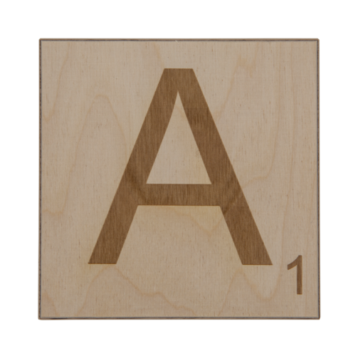 Buchstaben-Alphabet aus Holz 13cm groß inkl. Posterstrips zur Befestigung  Scrabble Wandschild Birke-Multiplex 12mm Schriftzug Wandbild Deko – Bild 5
