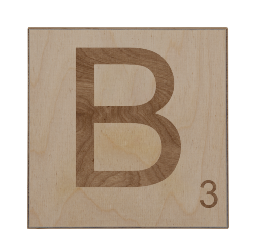 Buchstaben-Alphabet aus Holz 13cm groß inkl. Posterstrips zur Befestigung  Scrabble Wandschild Birke-Multiplex 12mm Schriftzug Wandbild Deko – Bild 4