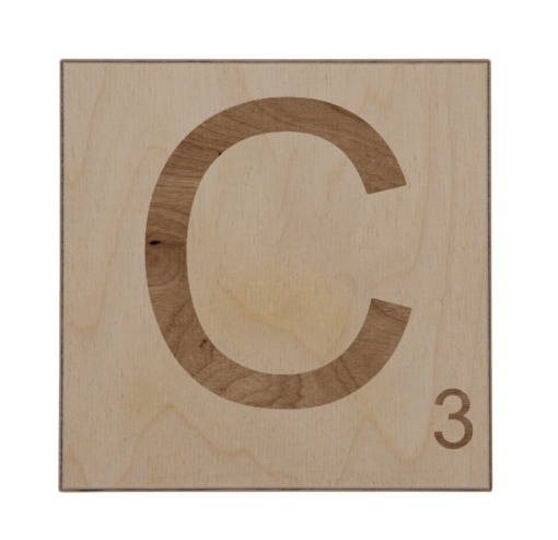Buchstaben-Alphabet aus Holz 13cm groß inkl. Posterstrips zur Befestigung  Scrabble Wandschild Birke-Multiplex 12mm Schriftzug Wandbild Deko – Bild 3