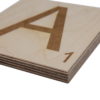 Buchstaben-Alphabet aus Holz 13cm groß inkl. Posterstrips zur Befestigung  Scrabble Wandschild Birke-Multiplex 12mm Schriftzug Wandbild Deko
