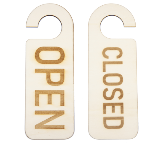 Türhänger "open / closed" Türanhänger 2-seitig