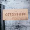 Schlüsselbrett Buche mit Kartenhalter - Motiv "Ostseeliebe mit Möwen"
