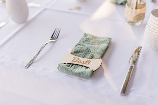 Hochzeit Serviettenring - Anhänger personalisierbar – Bild 3