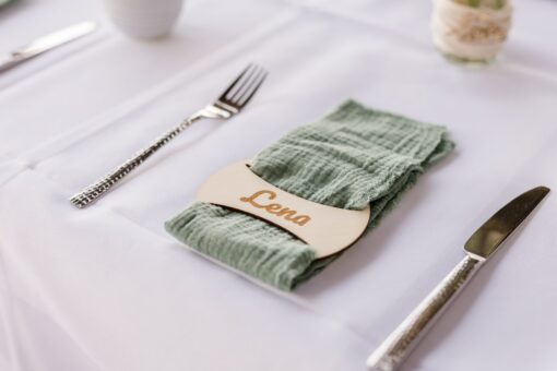 Hochzeit Serviettenring - Anhänger personalisierbar